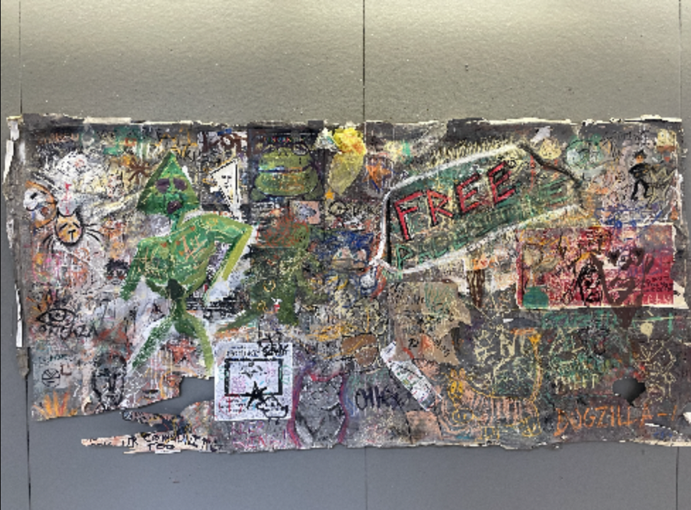 The finished piece which is available for view on the first floor of Ayers. Taken by Nadia Hill on March 27, 2024.
