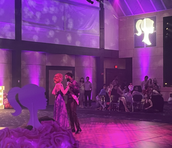 Prom Royalty winners Patrick Jay and Mae Haggard shared their first dance in front of the crowd. Taken by Nadia Hill on April 18.