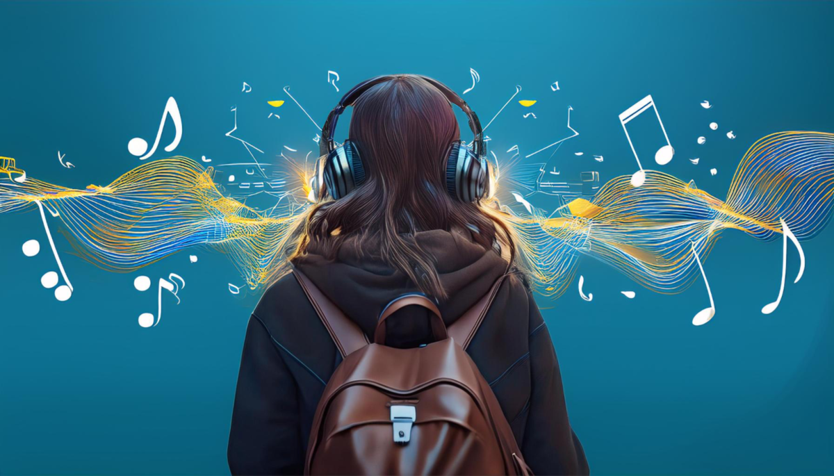 An alt-girl’s perspective on originals versus rock covers. Illustration created by Ariana Powell using AI-engine Adobe Firefly and edited using Adobe Express.