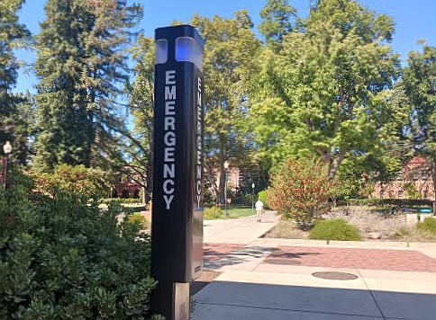 There are over 60 blue light phones spread throughout campus and university housing. Chico State suggests students familiarize themselves with the different ways to report criminal behavior that are outlined in the 2024 Campus Safety Plan.