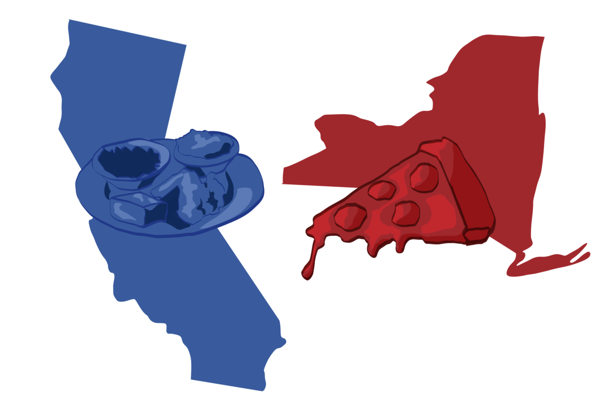 Candidates from the two ends of the country have very different iconic food for their state. Graphic was created on Oct 24 by Nadia Hill. 