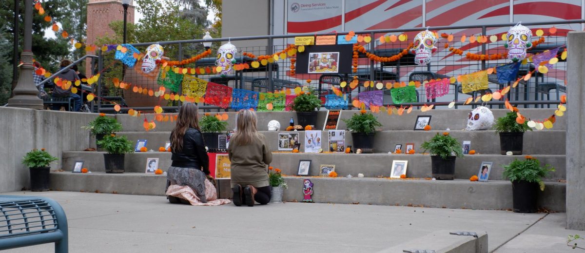 Ofrenda is the Spanish name for the altars set up during Dia de Muertos festivities. They vary in size and how they are decorated depends on regional traditions. Images of saints or deceased loved ones are left at the altars, as well as various items connected to the dead to make them feel welcome and appreciated. 