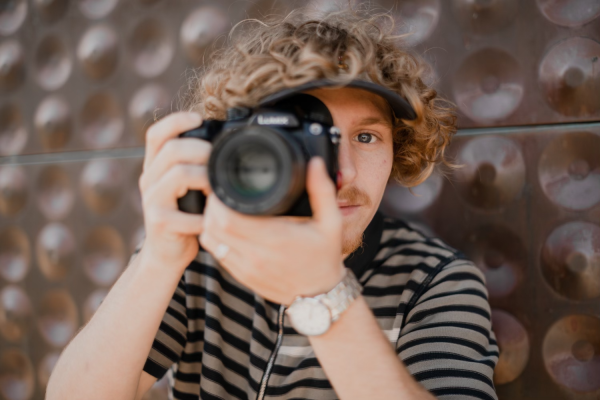 Justin Topp enjoys working with the camera and is interested in cinematography. Photo courtesy of Justin Topp. 