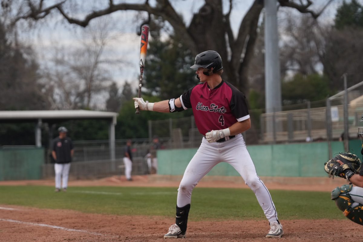 Senior Outfielder Carson Case in the batters box, looking to drive in his Wildcats teammates on base. Photo taken by Aiyana Curry on Feb. 7th, 2026