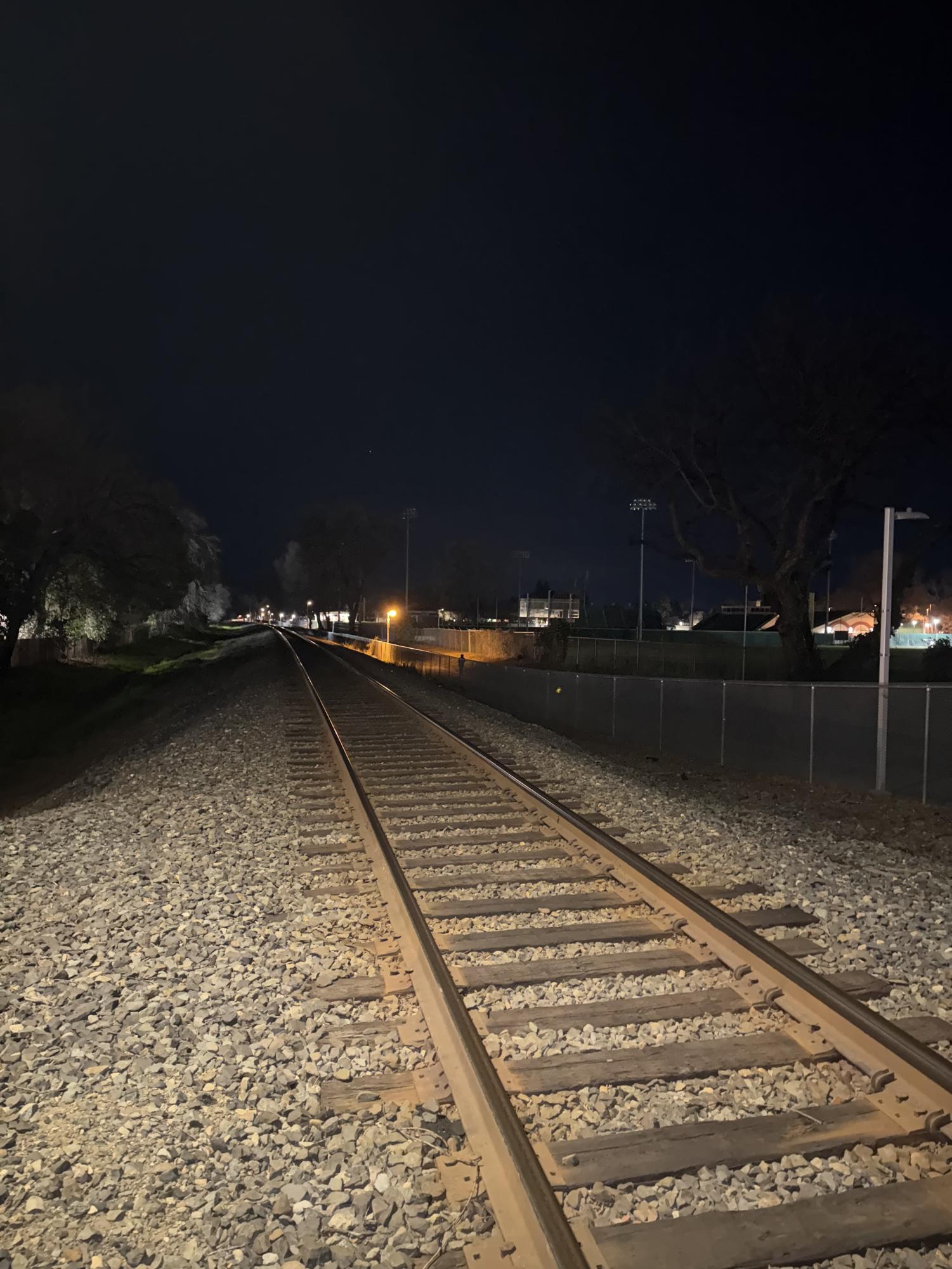 The rail line where the incident happened. Photo taken by Alexa Lima, Feb. 9, 2026.