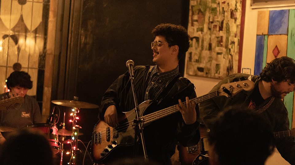Aaron Cantu from Salem St. playing bass. Photo taken by Braeden Raley on Feb. 12.