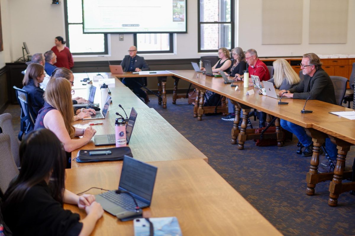 The Academic Senate meets every other Thursday in Kendall Hall or by Zoom. Photo taken by Sean Shanks on March 26, 2026.